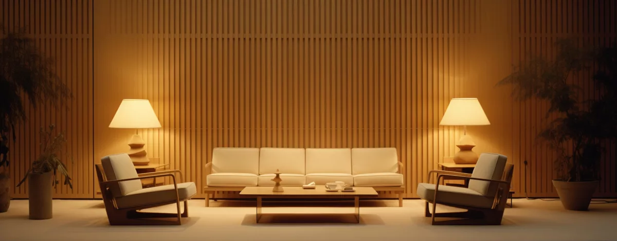 Elegant living room with semi Japanese style